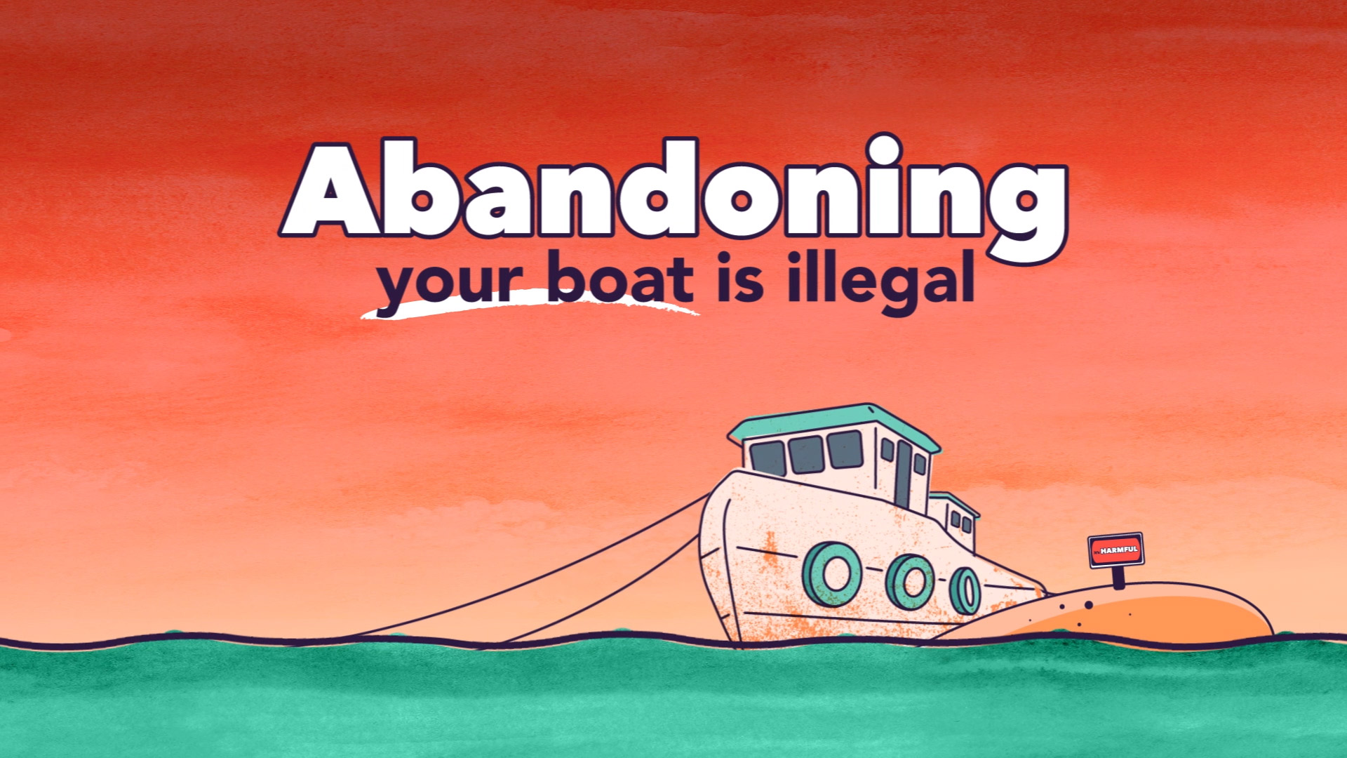 Abandoning your boat is illegal