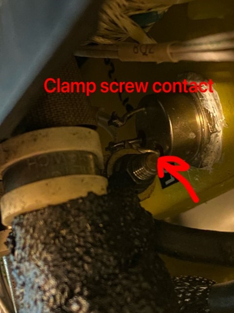 Text in the picture - Clamp screw contact